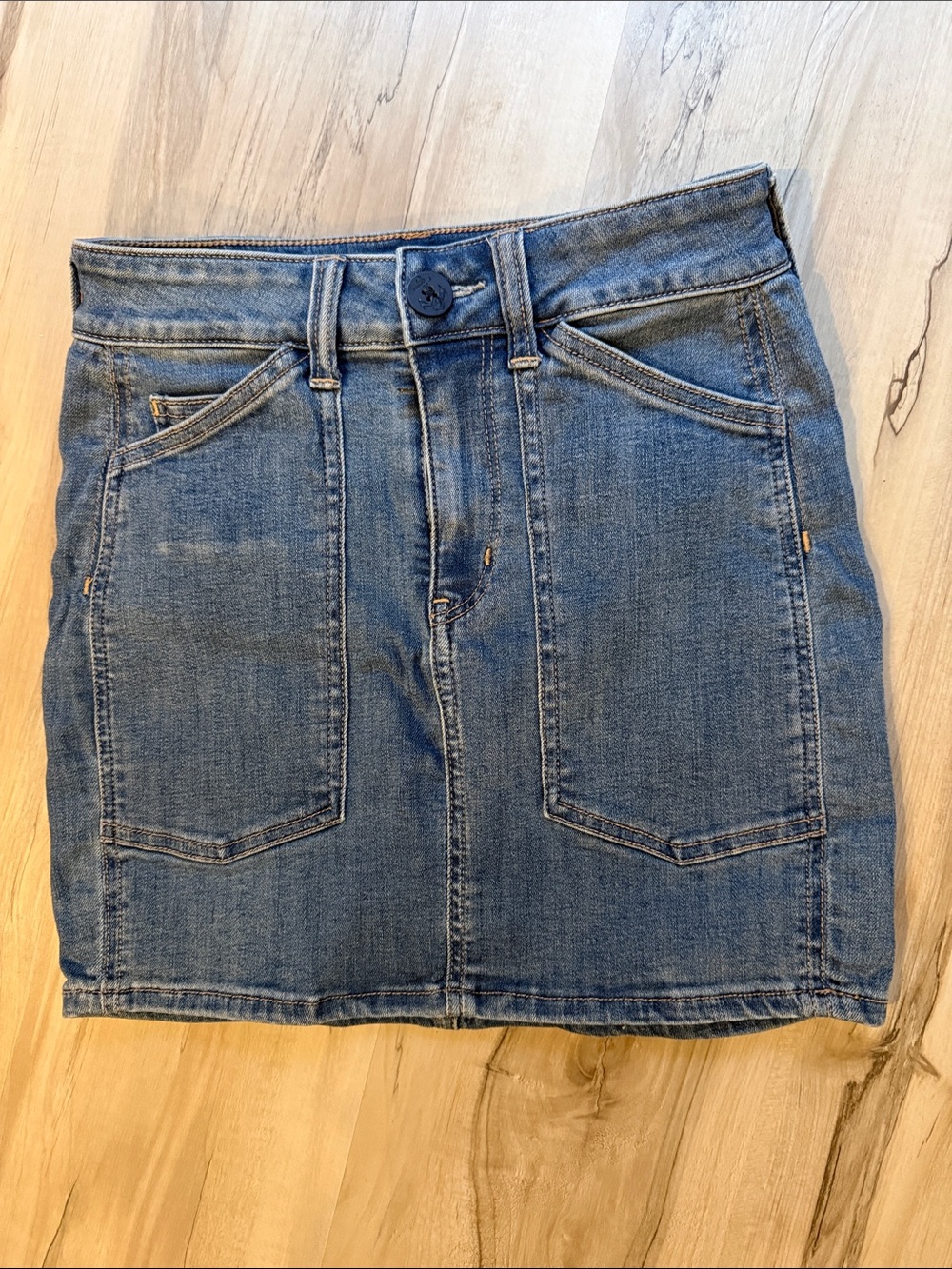 American Eagle Outfitters Light Blue Denim Mini Skirt